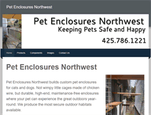 Tablet Screenshot of petenclosuresnorthwest.com